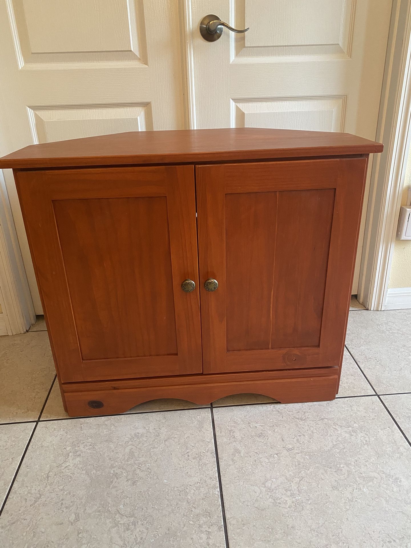 Wooden Corner Storage Cabinet