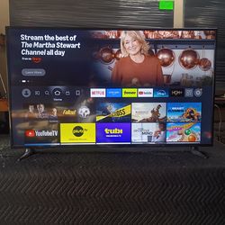 55 inch fire tv 4k smart beautiful tv comes with remote control shows great quality clear picture works perfect guaranteed