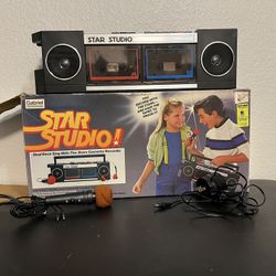 Gabriel STAR STUDIO Dual Cassette Deck Recorder Sing With The Stars NIB Vintage