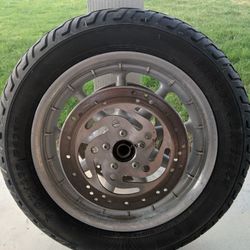 Harley Davidson front rim and tire