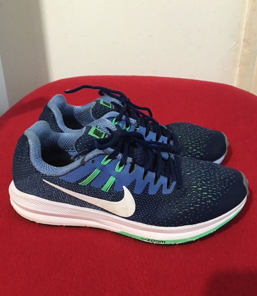 Nike Air Zoom Structure 20 - Womens Running Shoes Blue Size 8W