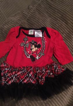 0-3 month Minnie Mouse dress. Super cute for Christmas or New Years!