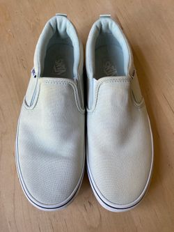 Vans pale green shoes Womens 7.5 (youth 6)