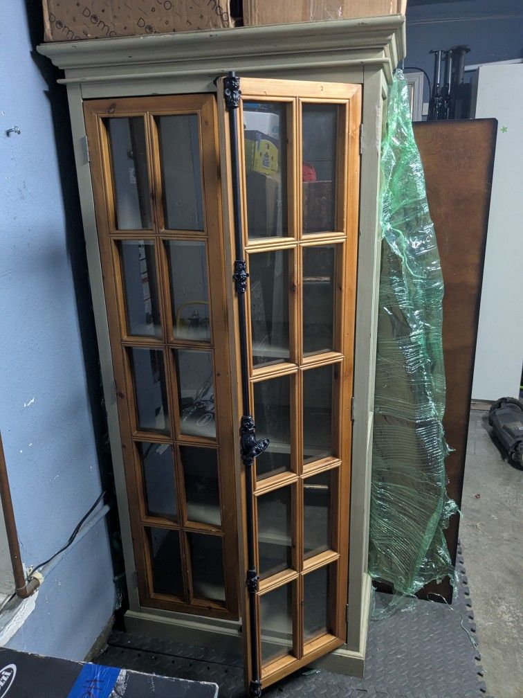 Pier 1 Imports 72" Cremone Cabinet in Linen Gray