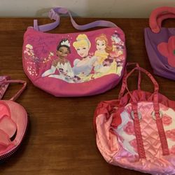 Lot of 4 Pink and Purple Kids' Bags