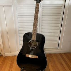 Fender CD60 Dreadnaught Acoustic Guitar, Black, New Condition 