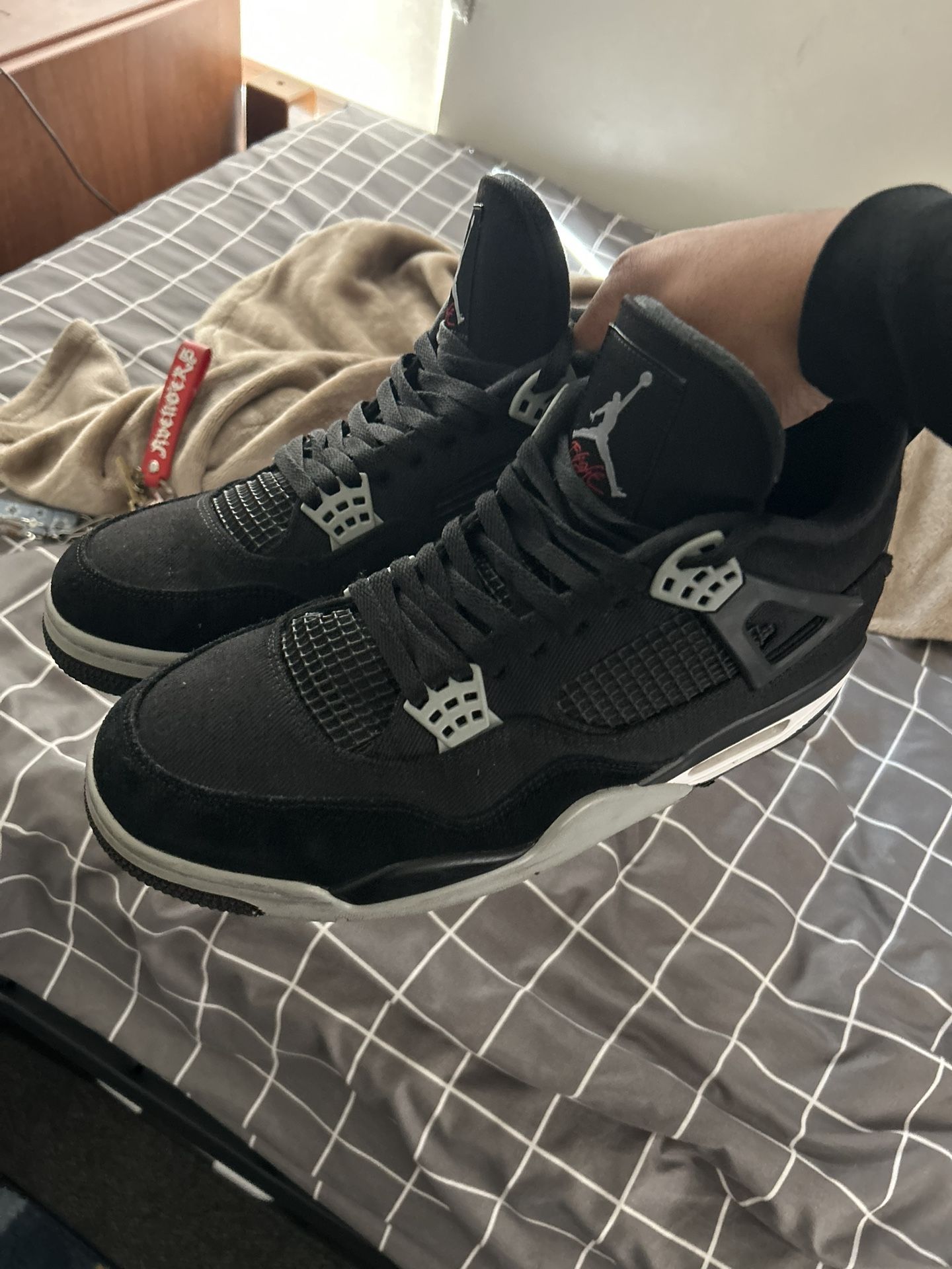 Jordan 4s, “Black Canvas” Size 12