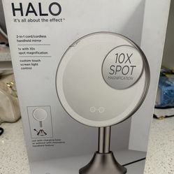 Brand new Conair HALO Lighted Makeup Mirror with 10X magnification.