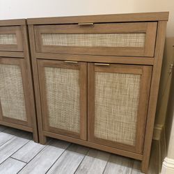 Entryway Storage Cabinets — Set of 2 | Moving Sale