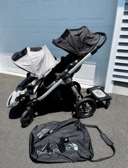 Baby Jogger City Select Complete Stroller Set - Double Seat, Accessories, Glider Board, Infant Seat Attachment.
