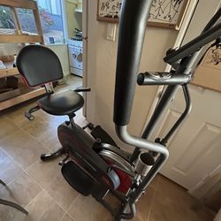 2 in 1 Elliptical + Bicycle Exercise Machine 