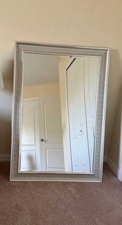 IKEA SONGE Mirror – Silver Frame – Large Wall Mirror – Great Condition