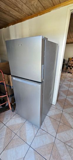 Silver Whirlpool Refrigerator