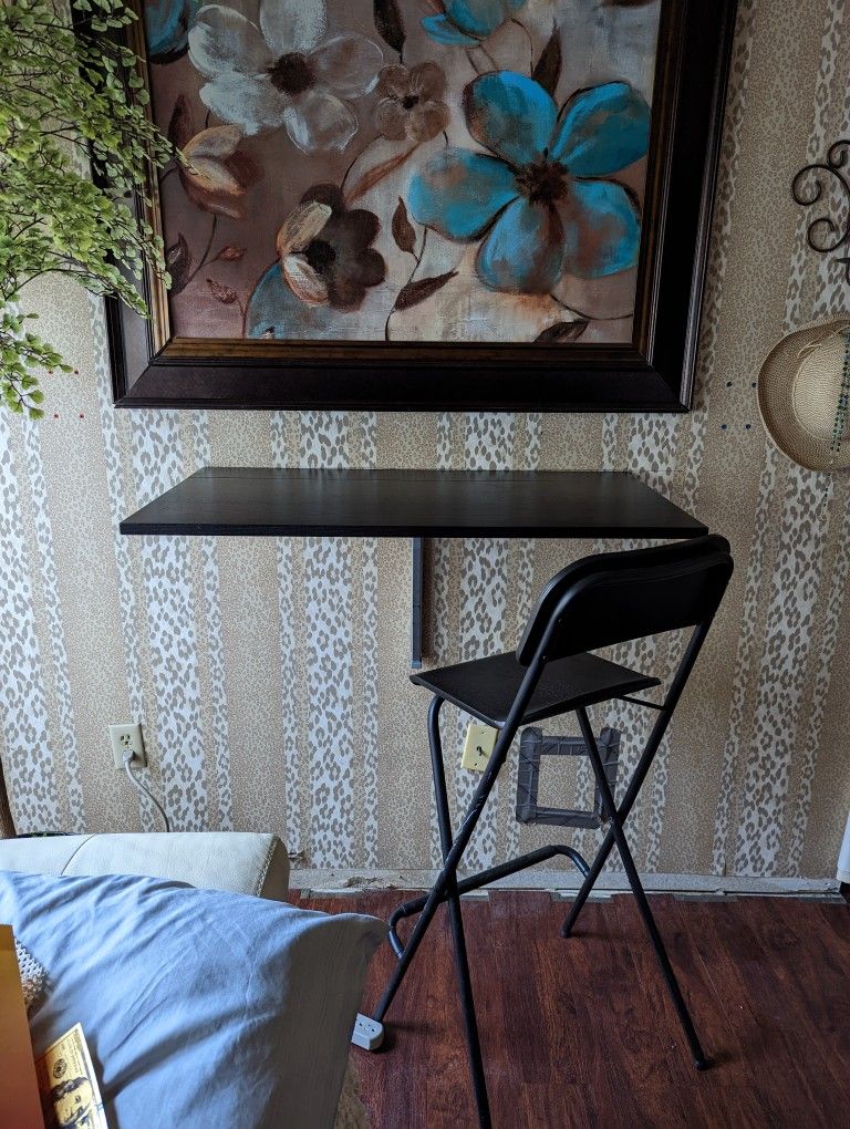 Floating Desk and Chair IKEA