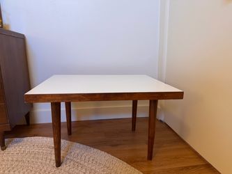 Mid-Century Modern Coffee Table White Top