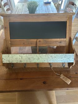 Country style wall hanging chalk board/shelf/hanger