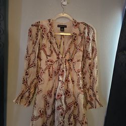 Celia Birdwell For Express Silk Dress Size 0