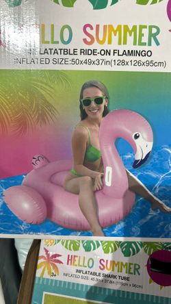 Inflatable Ride on Flamingo
