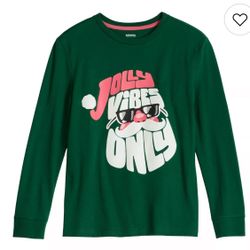 Boys Large Husky Sonoma “Jolly Vibes Only” Long Sleeve Tshirt
