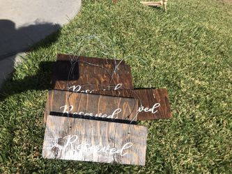 Signs “Reserved”
