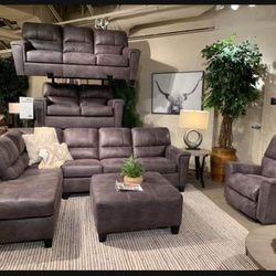 By Ashley Navi Gray  2 Piece Sectional With Chaise 💥 Brand New 💥 Fast Delivery 🚚 