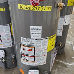 New Water Heater Nat Gas Rheem 40 Gallons with Warranty 