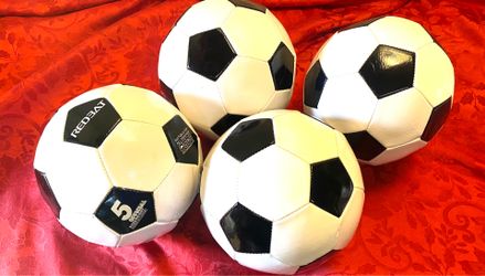 4- New Size 5 Soccer Balls Official Size and Weight