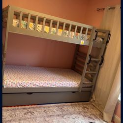 Disassembled Twin Bunk Bed Can Be Split Into Two Separate Beds