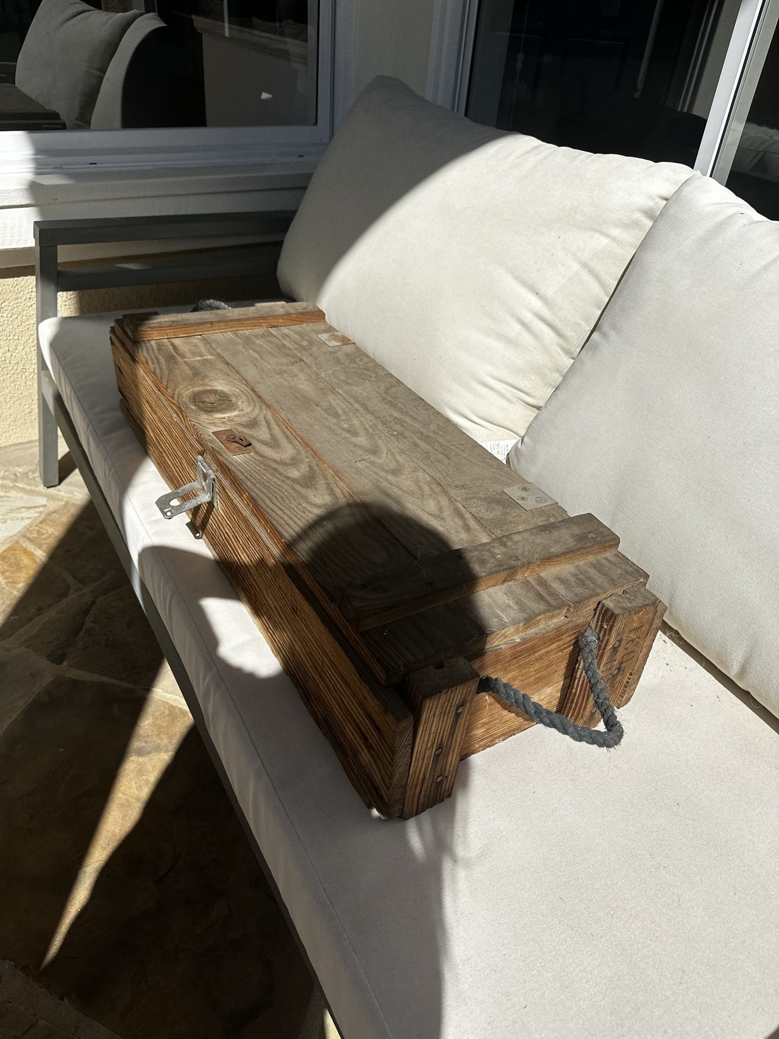 Vintage Ammo And Gun Wooden Crate