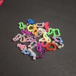 Single Rubber Band Bracelets With Many Different Colors Available- Priced $1 Each Or The Lot Of 28 For $15