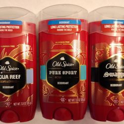 Old Spice Red Collection Pure Sport  Deodorant for Men, 3.0 oz, Pack of 3