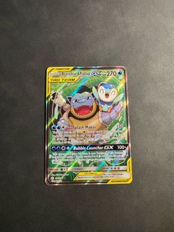 Blastoise & Piplup GX (Alternate Full Art) - SM - Cosmic Eclipse (SM12) near mint condition pokemon card