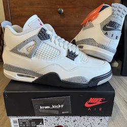 New* 2025 Nike Air JORDAN 4 Retro "White Cement" MENS Size 10 US - OG All DS