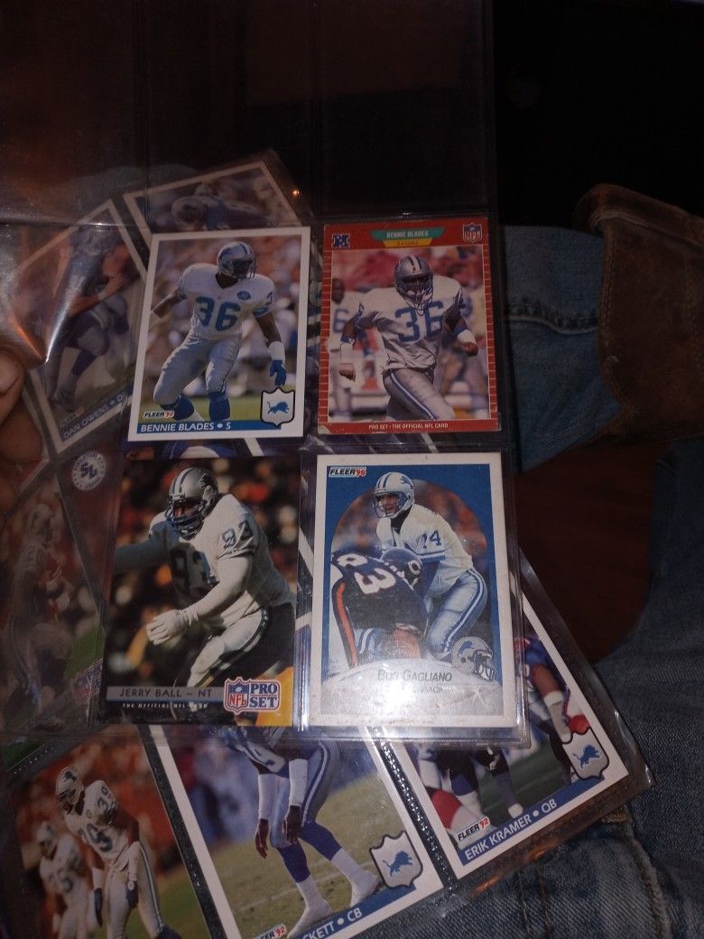 Lion's Fleer Pro Set Bennie Blades Barry Sanders More