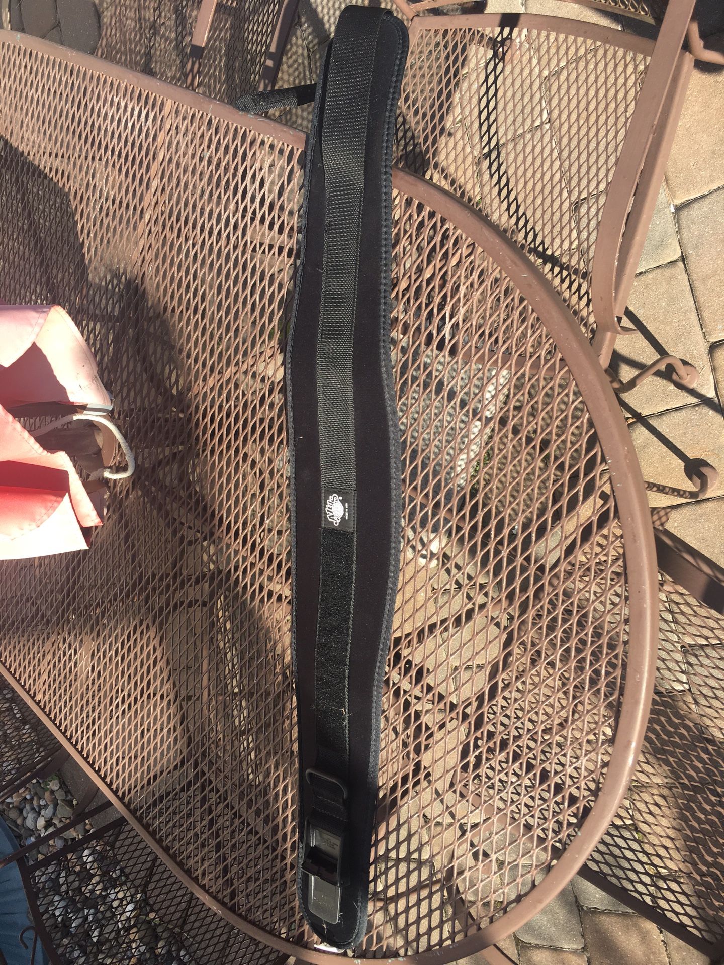 Altus Nylon Adjustable Fit-Belt Weight Lifting Belt/Back Support Black Size Medium