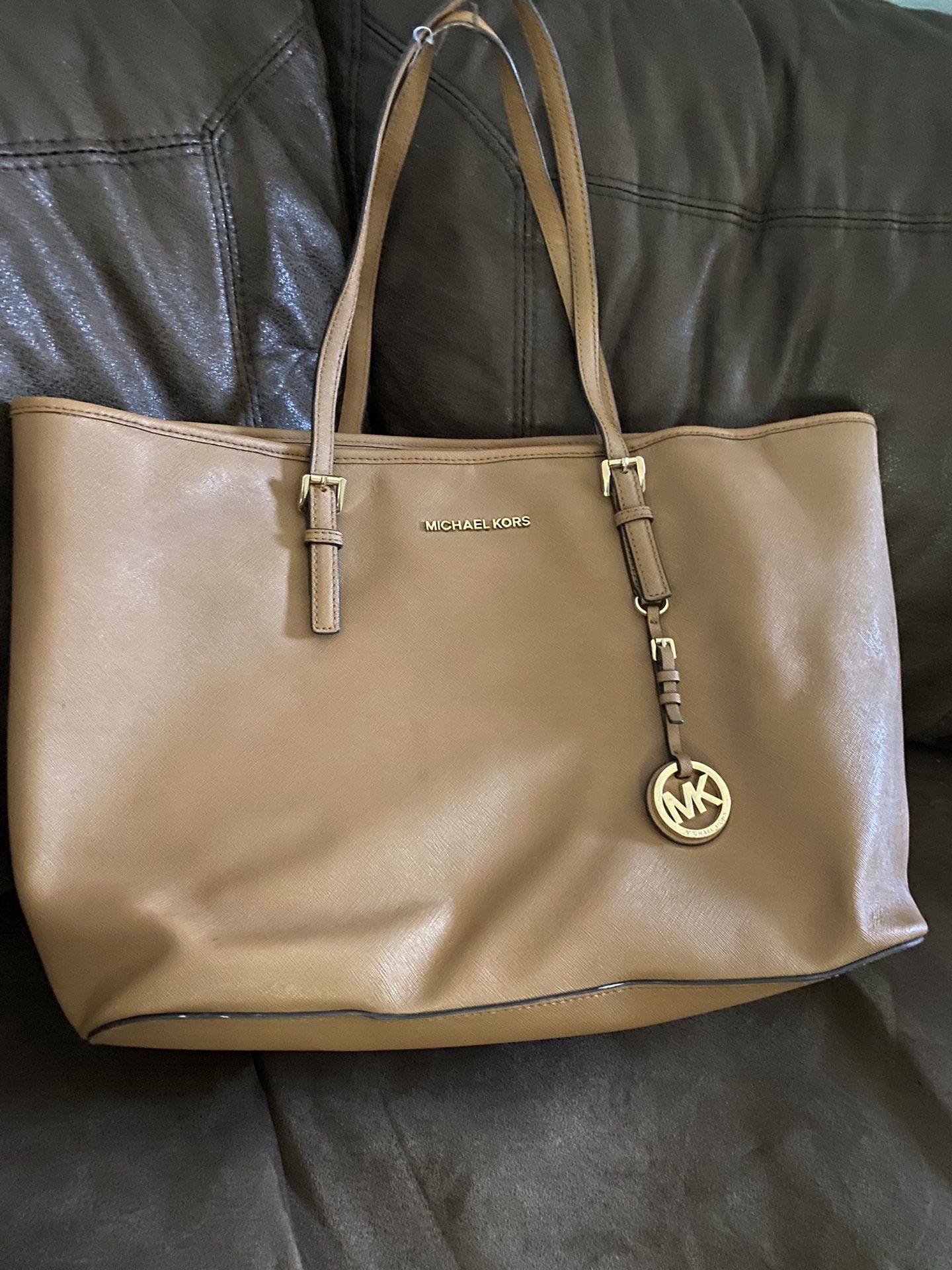 Michael Kors Tan Tote Bag Brown & Gold