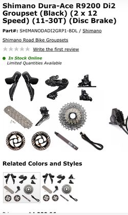 Shimano Dura-Ace R9200 Di2 road bike group set
