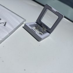 Moissanite diamond earrings