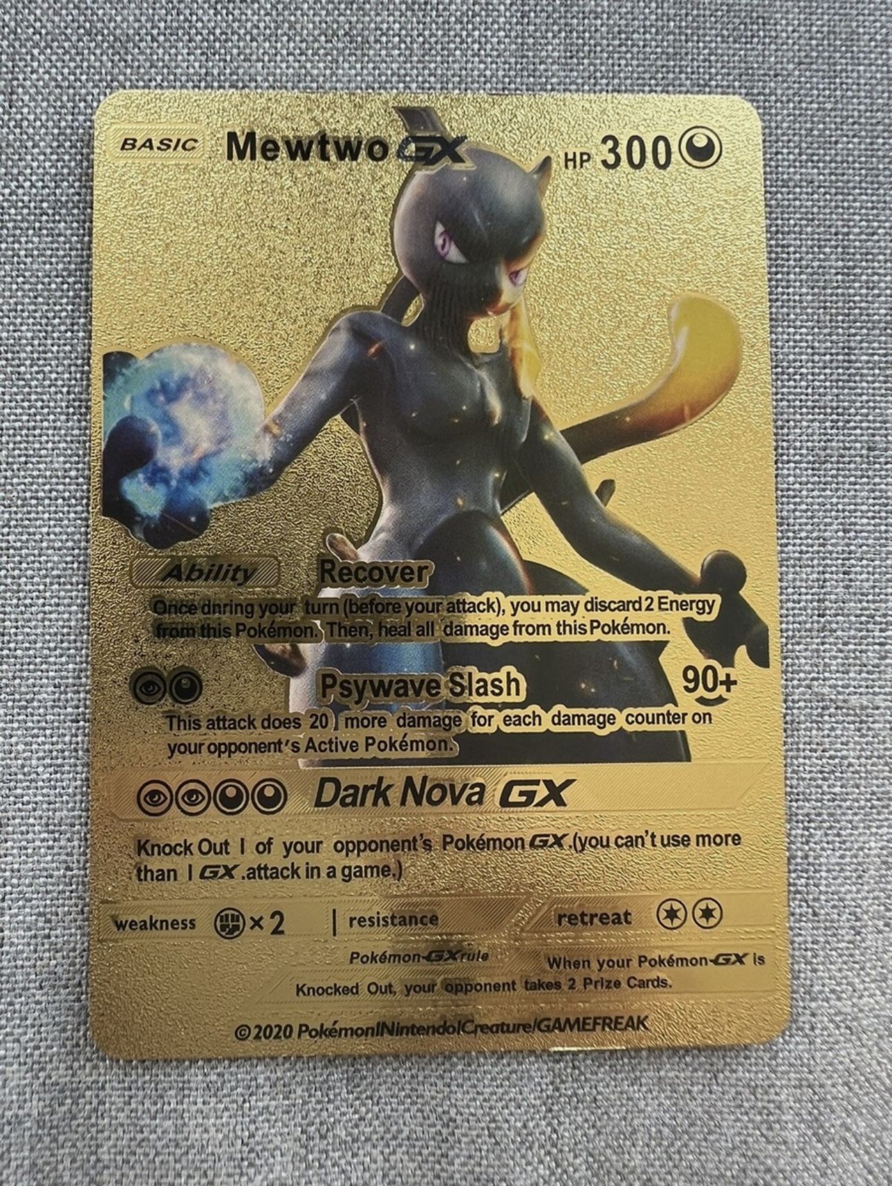 Pokemon Card Mewtwo GX golden Pokemon Card Mewtwo GX golden