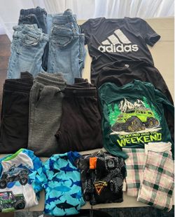 Boy's Clothing Bundle – Jeans, Tops & Joggers size 8