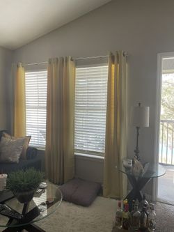 Gold curtains With Rods