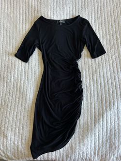 Lulus Black Asymmetrical Bodycon Dress