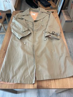 Woodmere Trench Coat w/ Blue Flannel Liner, 38 Reg