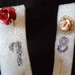 Vintage Rose Stick Pins 
