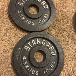 10 lb Pair Olympic 2” Weight Plates 
