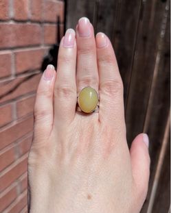 Yellow Opal Ring