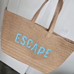 Escape Straw Tote Bag