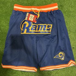  Los Angeles Rams throwback Blue Game Shorts