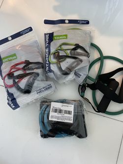 Set Of 4 Resistance Bands, 10, 15, 20, 30 Lbs Levels