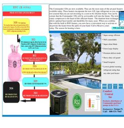Commander pool heat pump now with R32 refrigerant 